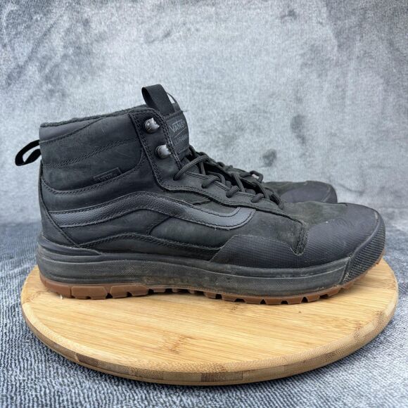 Vans Boots Mens Size 11 Black UltraRange Hi MTE High Top Lace Up Trail Gum - Picture 1 of 11